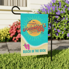 Personalized Garden Banner, Beach Theme Welcome Sign
