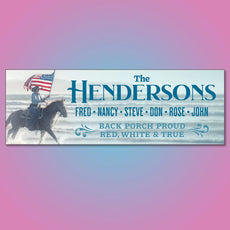 Personalized Patriotic Family Sign – Custom Wall Decor, 2 Designs