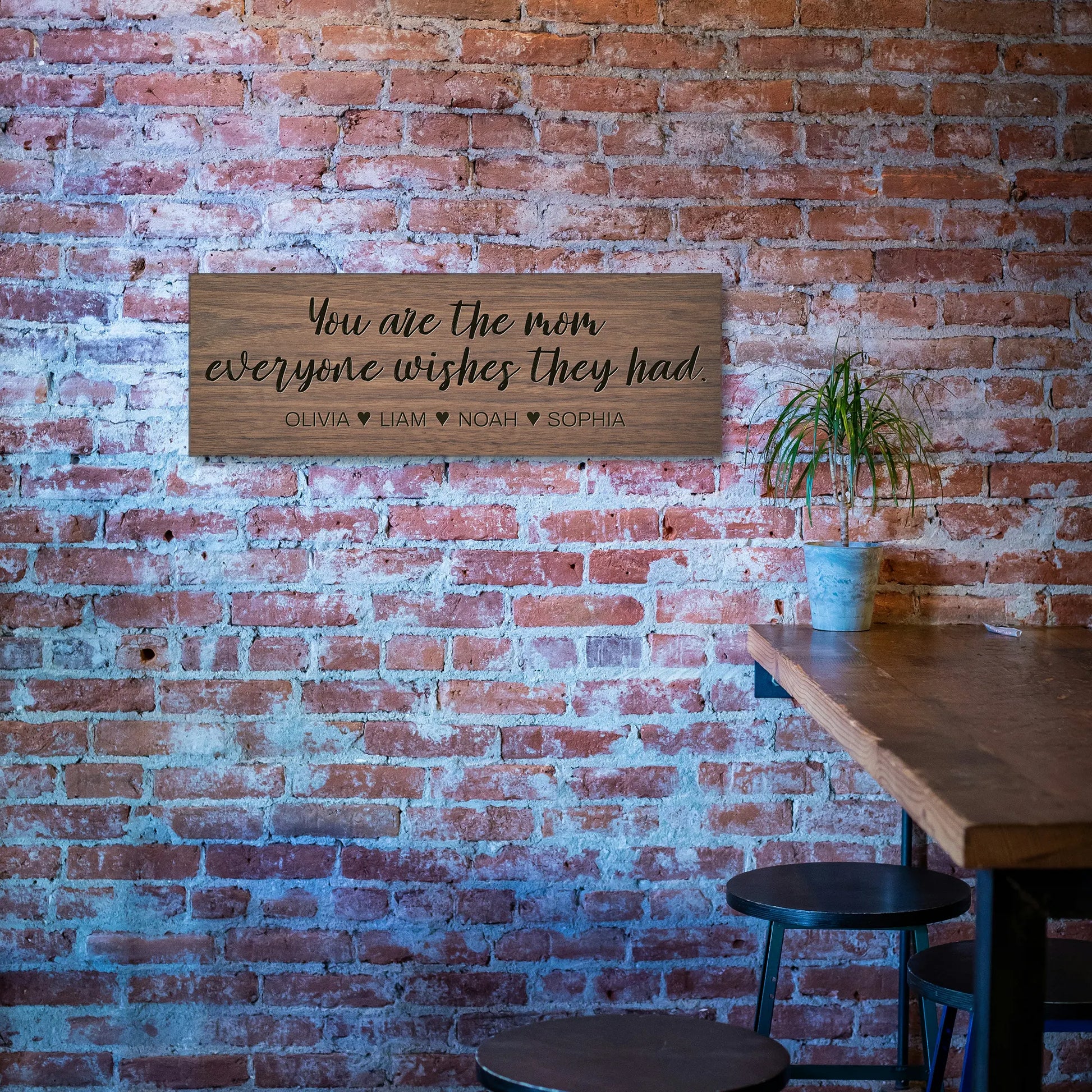 Mom Everyone Wishes - Rustic Personalized Sign