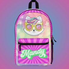 Personalized Backpack for Kids, Chibi Cat, Fun Gift for Girls
