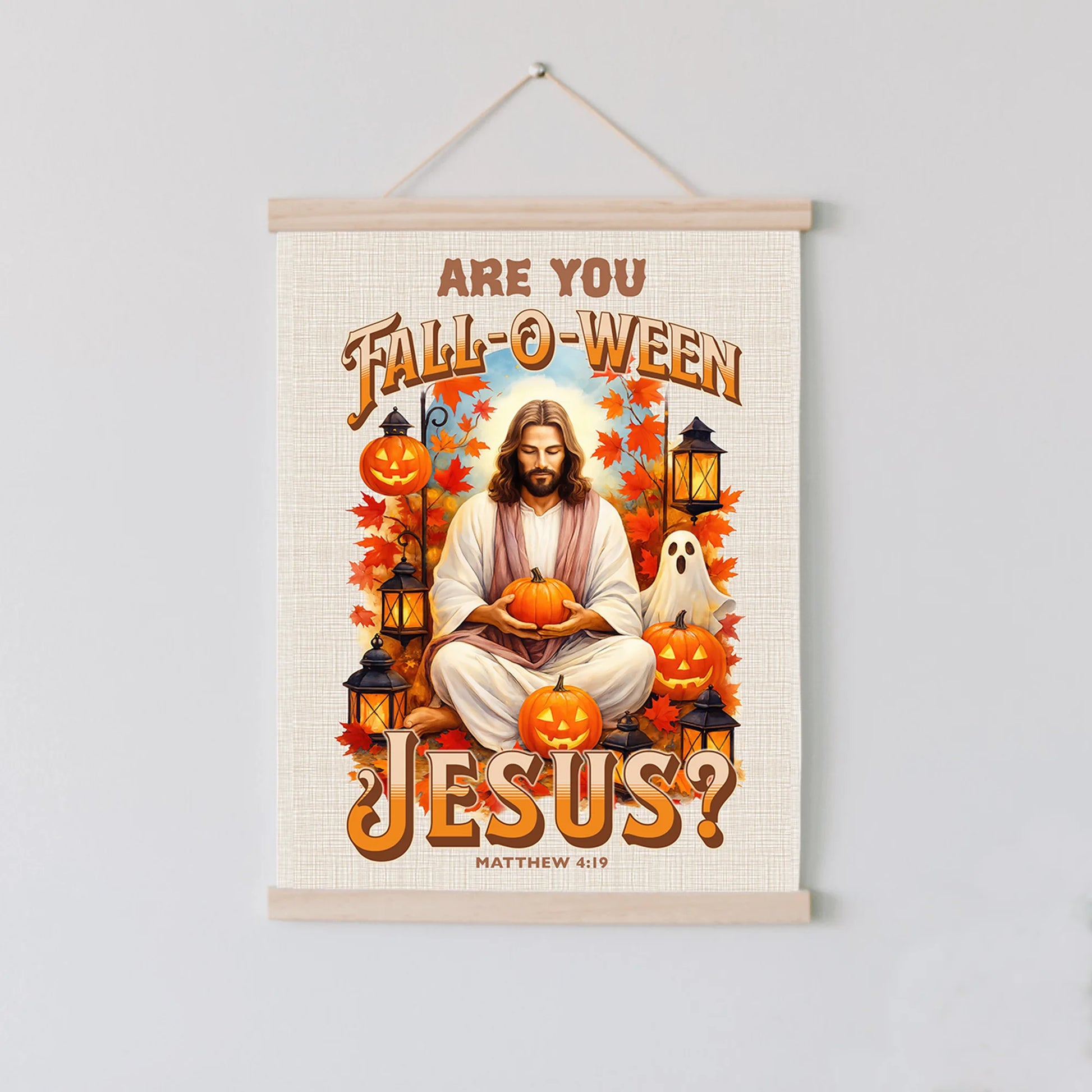 Are You Falloween Jesus? – Hanging Canvas Print