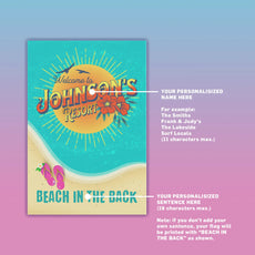 Personalized Garden Banner, Beach Theme Welcome Sign