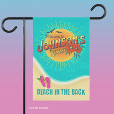 Personalized Garden Banner, Beach Theme Welcome Sign