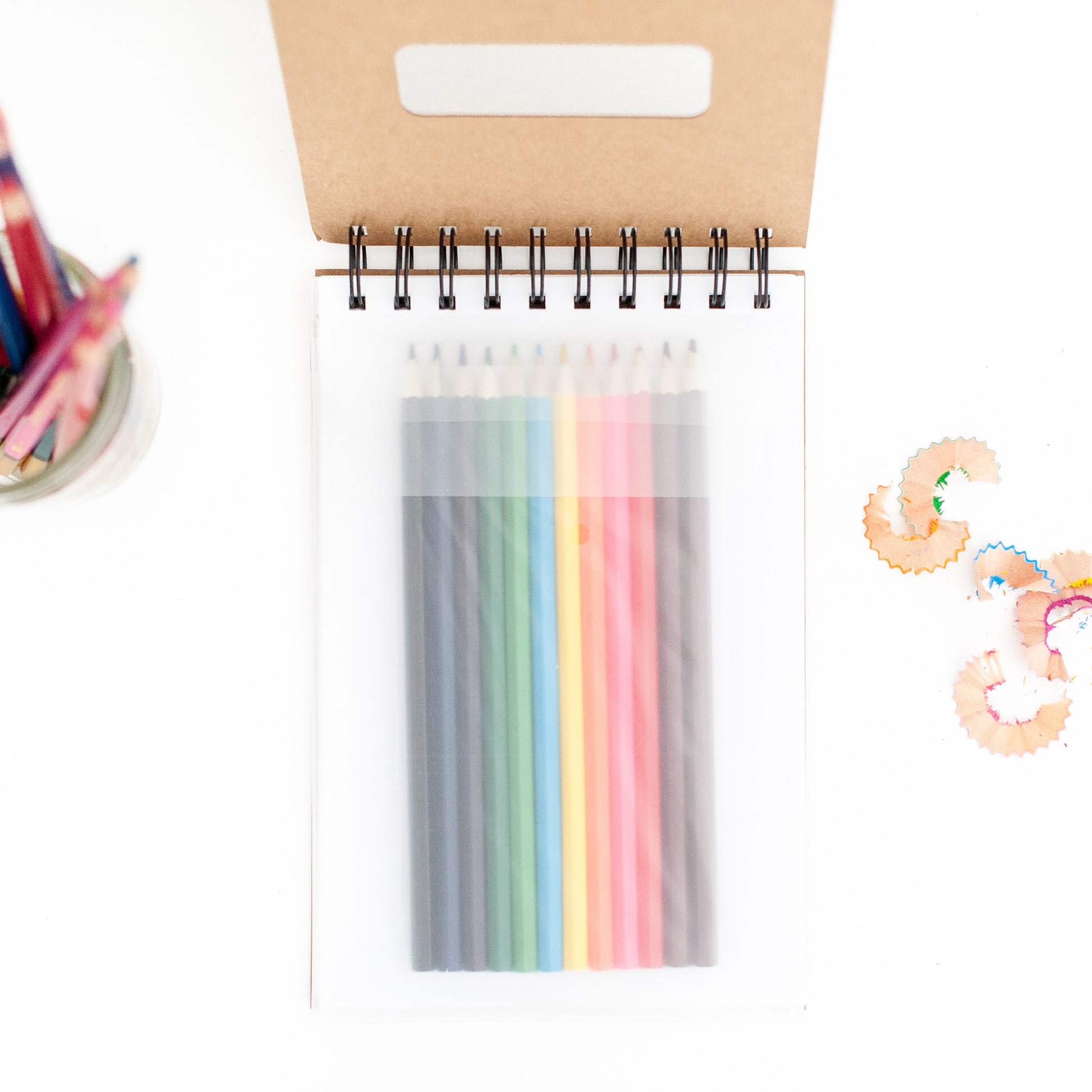 Personalized Sketch Pad with Coloring Pencils, Butterfly Design