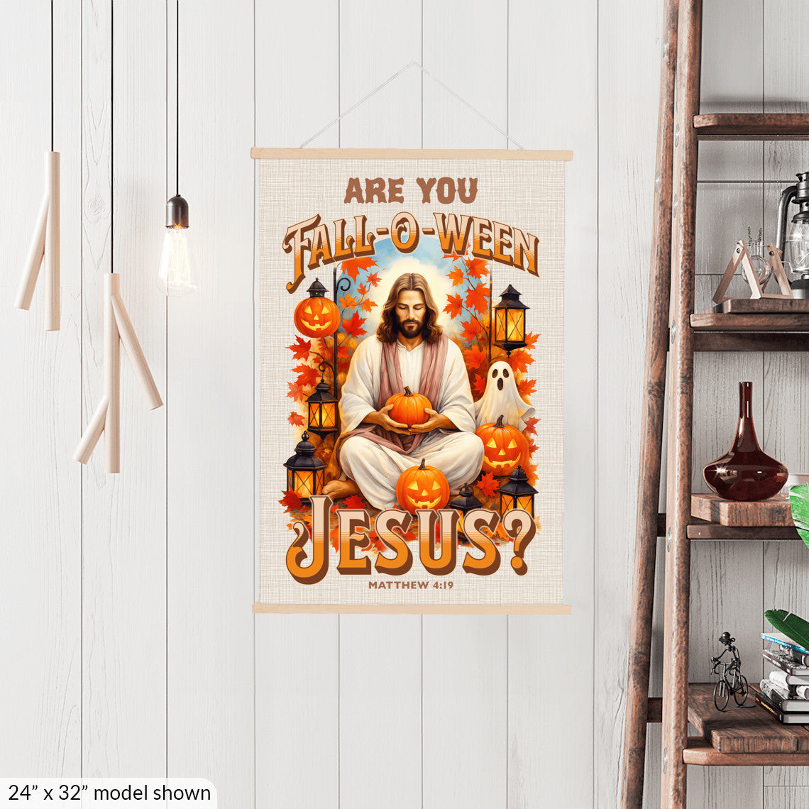 Are You Falloween Jesus? – Hanging Canvas Print
