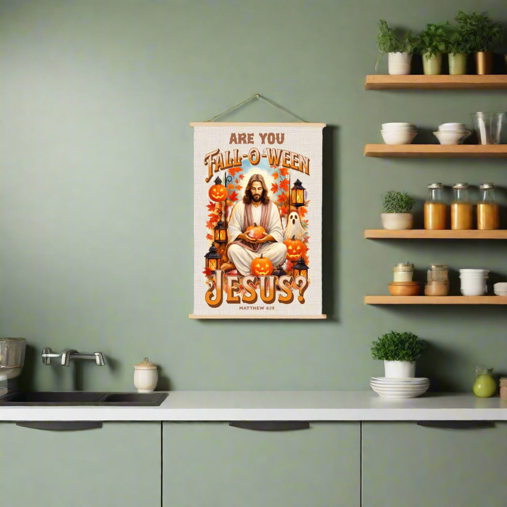 Are You Falloween Jesus? – Hanging Canvas Print